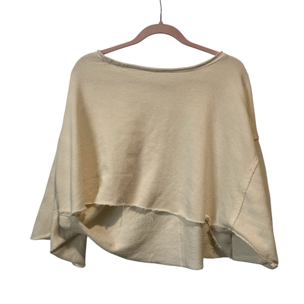 We The Free Beige Poncho Sweater